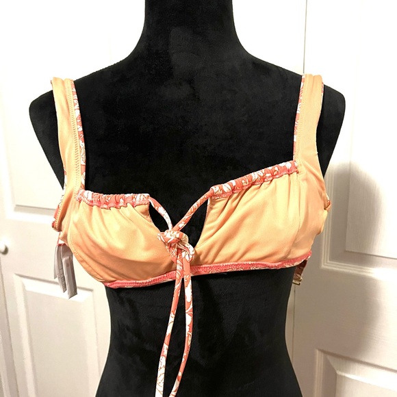 JCrew Swim Tie Front Square Neck Bikini Top Sz XS - Picture 9 of 14